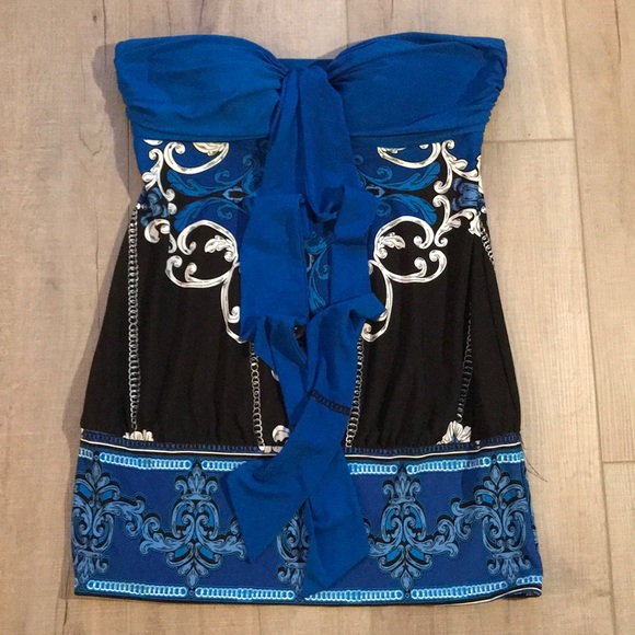 Cache Tops - Caché Blue Sleeveless Tunic